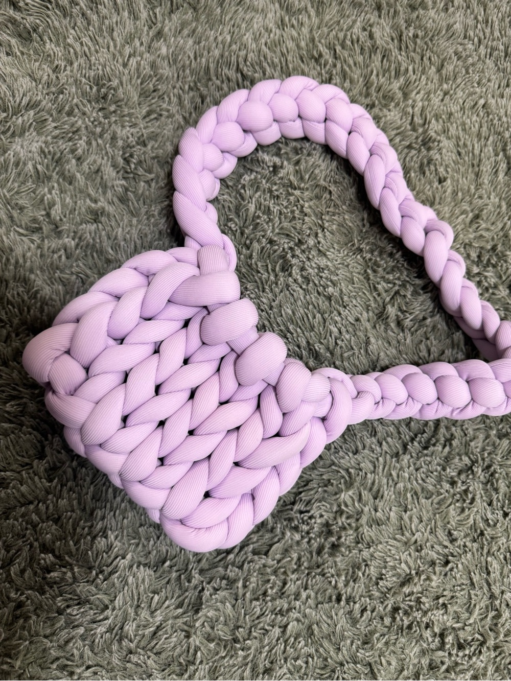 Handwoven Lavender Knot Crossbody Bag - Women Accessories